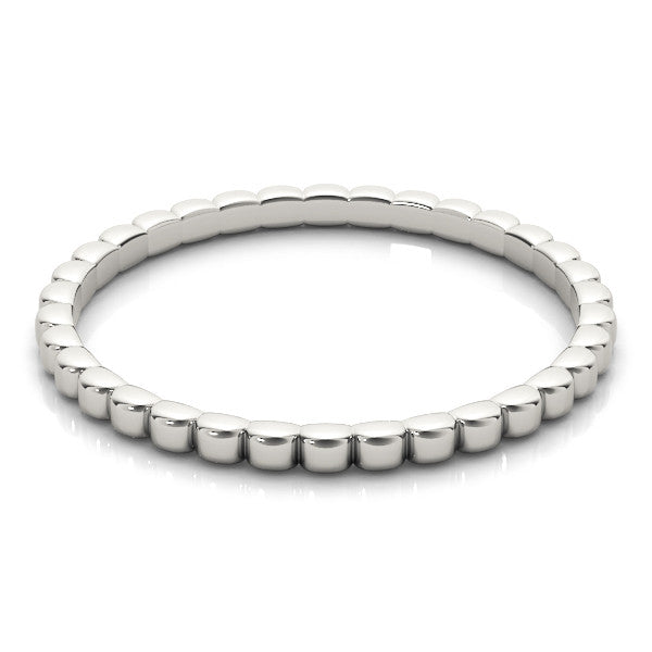 Platinum Bezel Set Round Stone Eternity Band