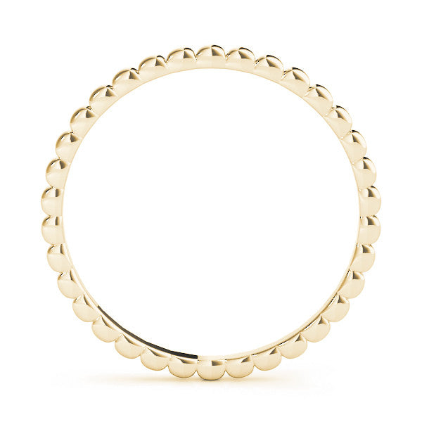Yellow gold Bezel Set Round Stone Eternity Band