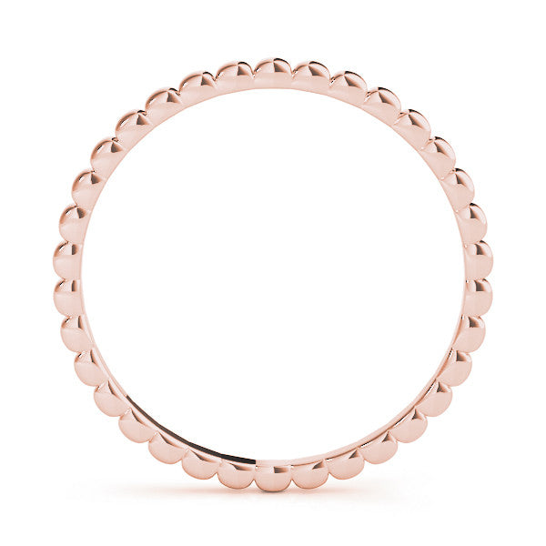 Rose gold Bezel Set Round Stone Eternity Band