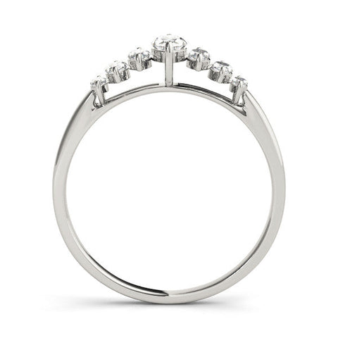White gold Marquise Diamond Prong Set White Gold Band