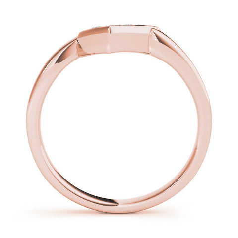 Rose gold Channel-Set Round Diamond Twist Band