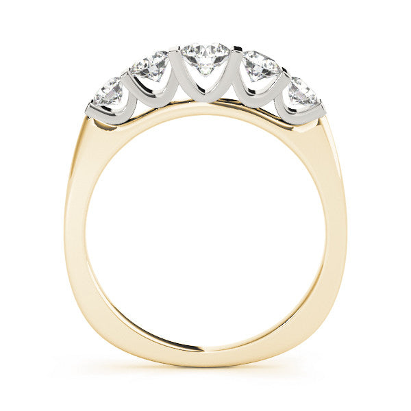 Yellow gold Round Brilliant Channel Set Diamond Band