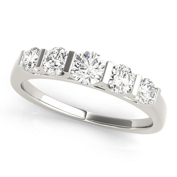 White gold Round Brilliant Channel Set Diamond Band
