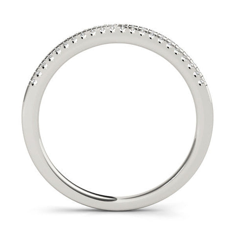 White gold Round Cut Diamond Pavé Set Eternity Band