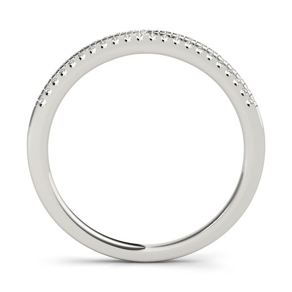 Platinum Round Cut Diamond Pavé Set Eternity Band