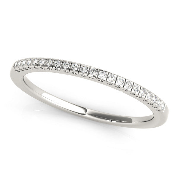 White gold Round Cut Diamond Pavé Set Eternity Band