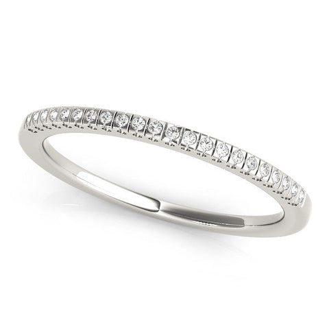 White gold Round Cut Diamond Pavé Set Eternity Band