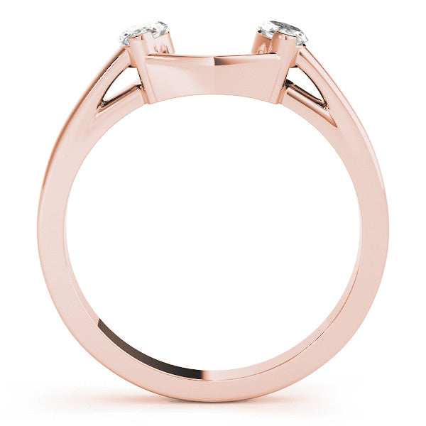 Rose gold Open Band Marquise Diamond Tension Setting