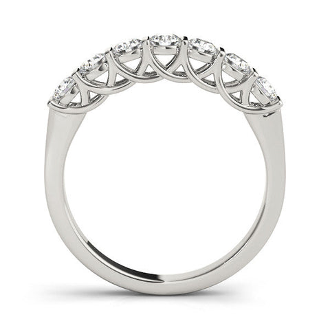 White gold Channel-Set Round Diamond Half-Eternity Band