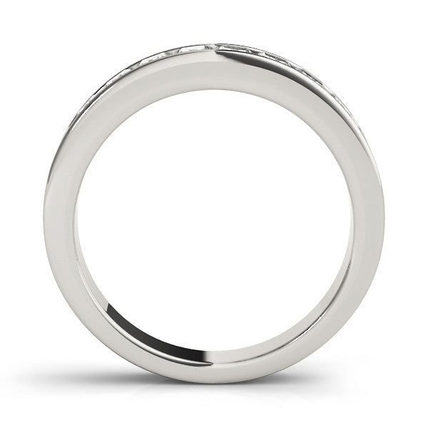 Platinum Princess Cut Channel Set Diamond Eternity Band