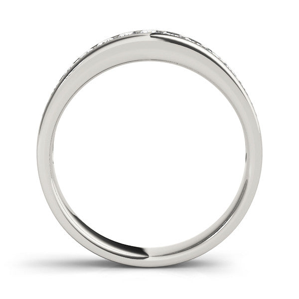 Platinum Princess Cut Diamond Channel Set Eternity Band