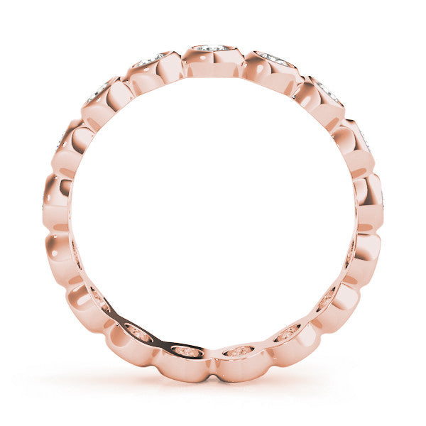 Rose gold Bezel-Set Round Diamond Eternity Band