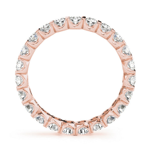 Rose gold Round-Cut Diamond Eternity Band with Channel Setting