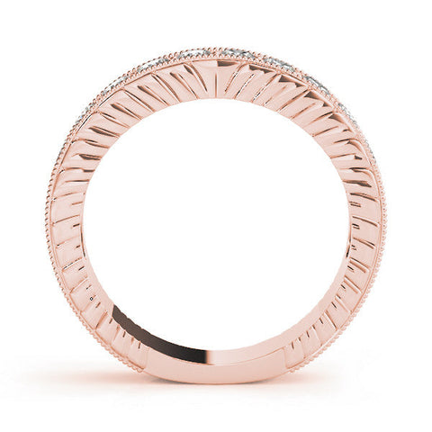 Rose gold Round Cut Channel Set Diamond Eternity Band