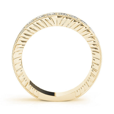 Yellow gold Round Cut Channel Set Diamond Eternity Band