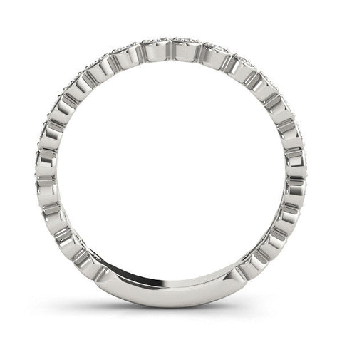 White gold Diamond Bezel Set Round Eternity Band