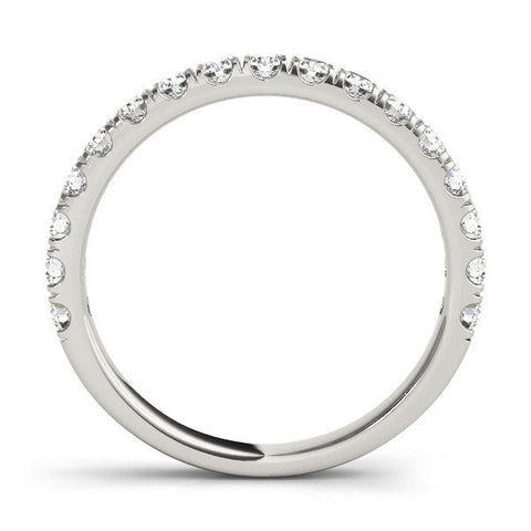 White gold Round Diamond Eternity Band with Prong Setting