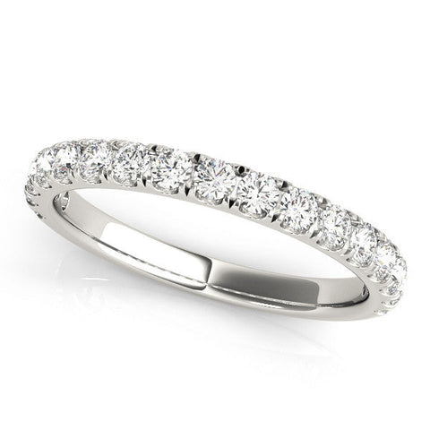 White gold Round Diamond Eternity Band with Prong Setting