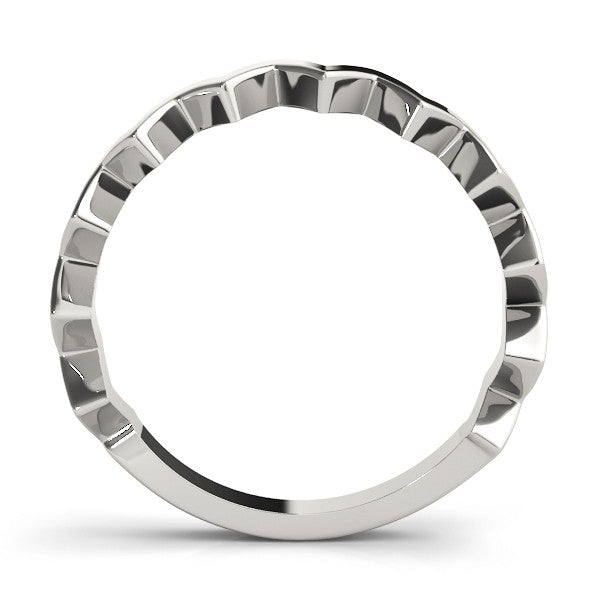 White gold Zigzag Chevron Band