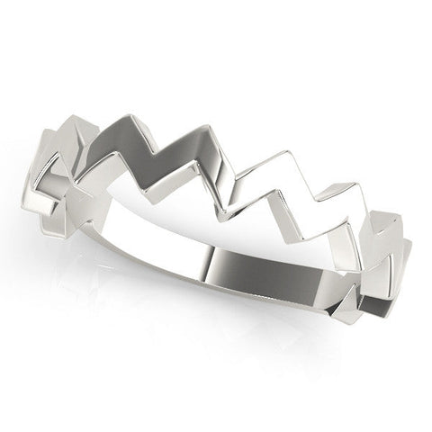 Platinum Zigzag Chevron Band