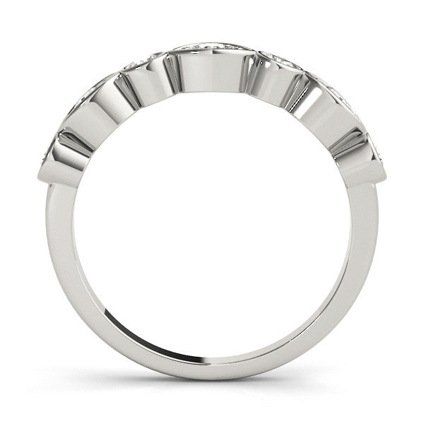 White gold Bezel Set Mixed Shape Diamond Eternity Band