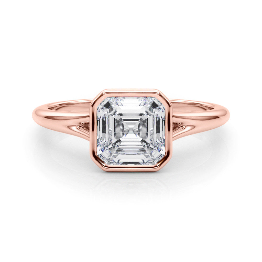 Rose gold Bezel Set Marquise Cut Solitaire Ring