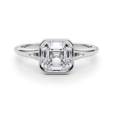 White gold Bezel Set Marquise Cut Solitaire Ring