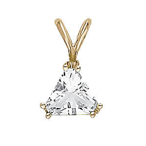 White gold Gold Wire Wrapped Baguette Crystal Pendant